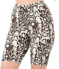 Load image into Gallery viewer, Slither-in snake skin animalistic biker shorts - Jean Rabel
