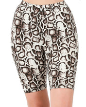 Load image into Gallery viewer, Slither-in snake skin animalistic biker shorts - Jean Rabel
